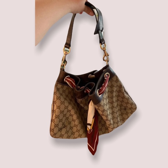 Gucci GG Canvas Positano bag in Beige/Ebony - Picture 2 of 10